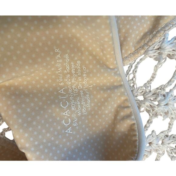 Acacia Panama Crochet Halter Bikini Top Swim High Neck Boho Mermaid Large - Picture 8 of 8